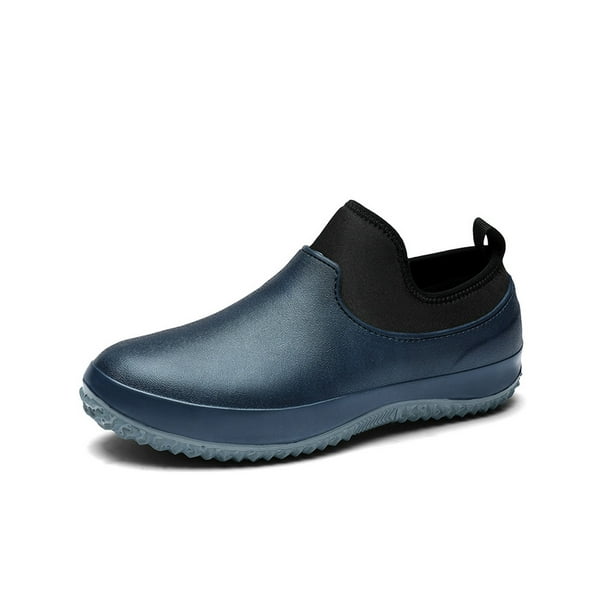 Womens Anti-Slip Work Shoes Casual Slip On Great Nursing or Chef Shoe Ladies Comfy PU Leather Round Toe Waterproof Kitchen Work Sneakers 